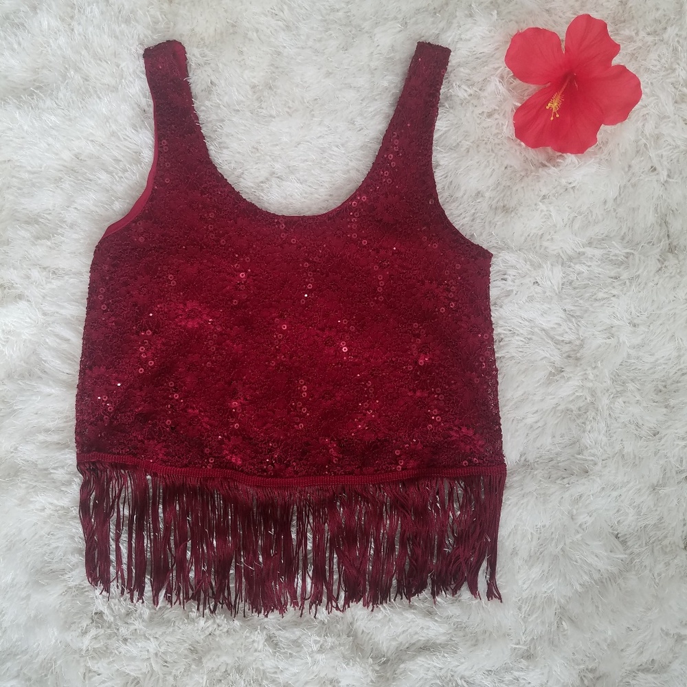 Charlotte Russe-Fringe Crop